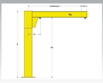 Floor-mounted jib crane PFM